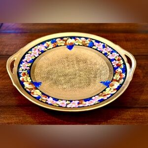 Antique Pickard China Gilded Serving Bowl with Handles 10” dia, made in France